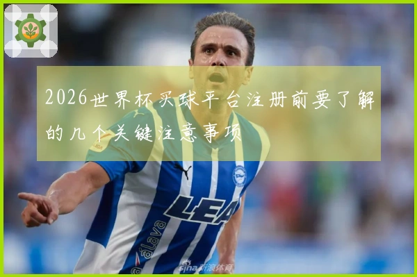 2026世界杯买球平台注册前要了解的几个关键注意事项